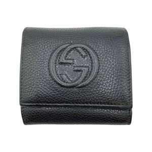 GUCCI Soho Tri fold Wallet GG Mark Black